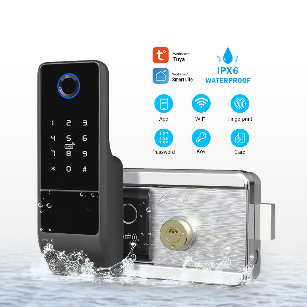 防水Tuyaアプリ対応WiFiロック 両面電子指紋スマートド - Smart Door Lock Wifi のレビューと価格