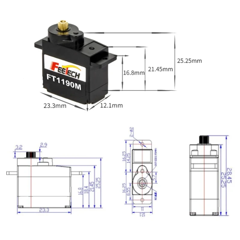 FEETECH FT1190M 4.8-6V 3.5kg メ - Microcontroller Kit のレビューと価格