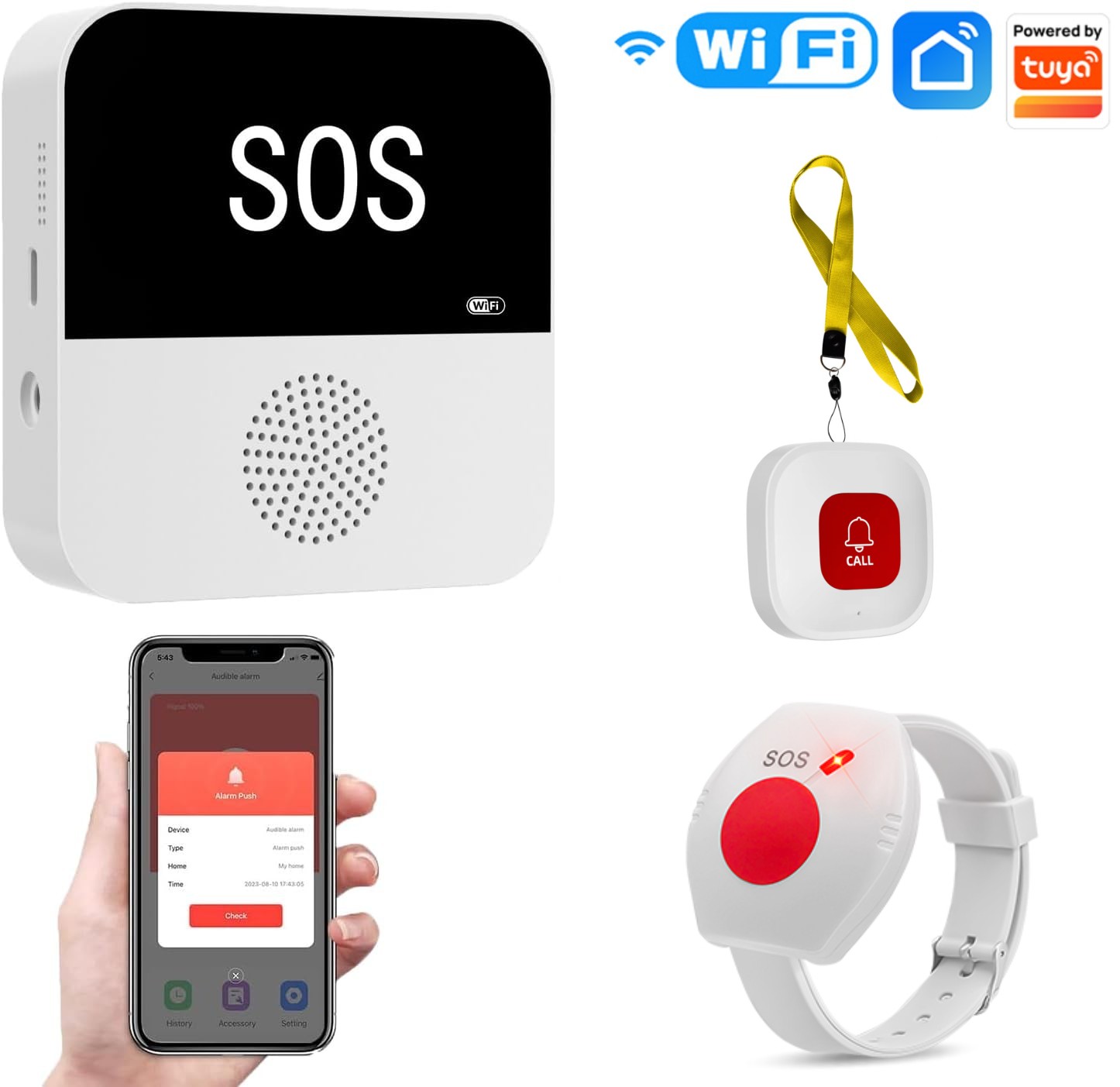 ワイヤレス WiFi 高齢者介護者ポケットベル SOS コー - Wifi Smart Plug のレビューと価格