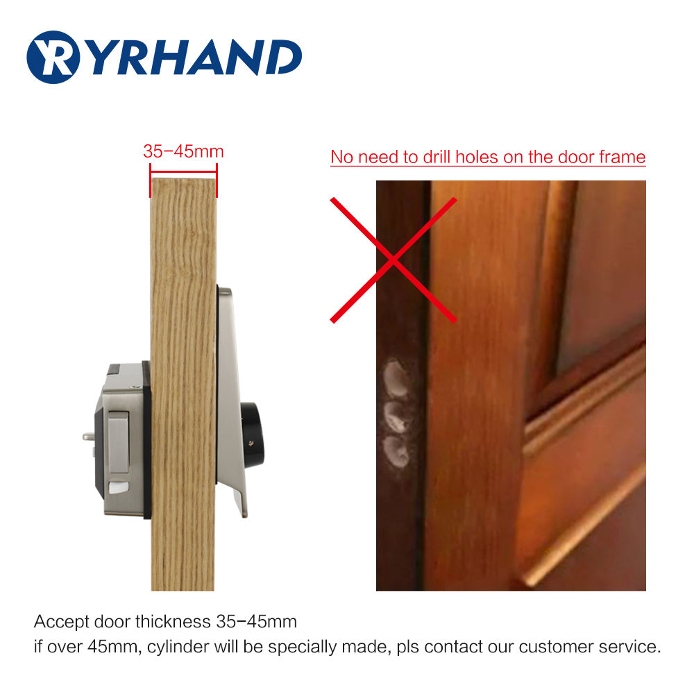 防水スマートドアリムロック、 bluetooth アプリ r - Smart Door Lock Wifi のレビューと価格