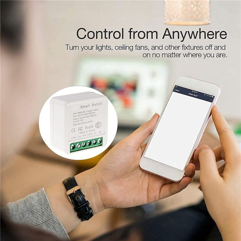 10X ミニスマートWi-Fiリレー切り替えスイッチ、DIY - Smart Light Switch Wifi のレビューと価格